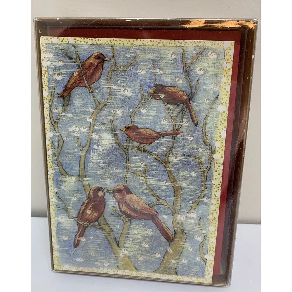 Vintage Portal Christmas 20 Cards & Envelopes Red Cardinals New Sealed 1999